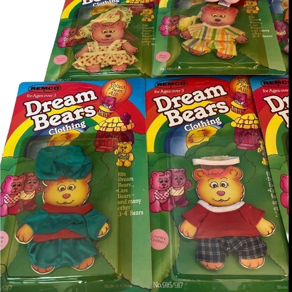 Vintage Remco Purple Dream Bear & Plus 9 Outfits - Picture 6 of 16